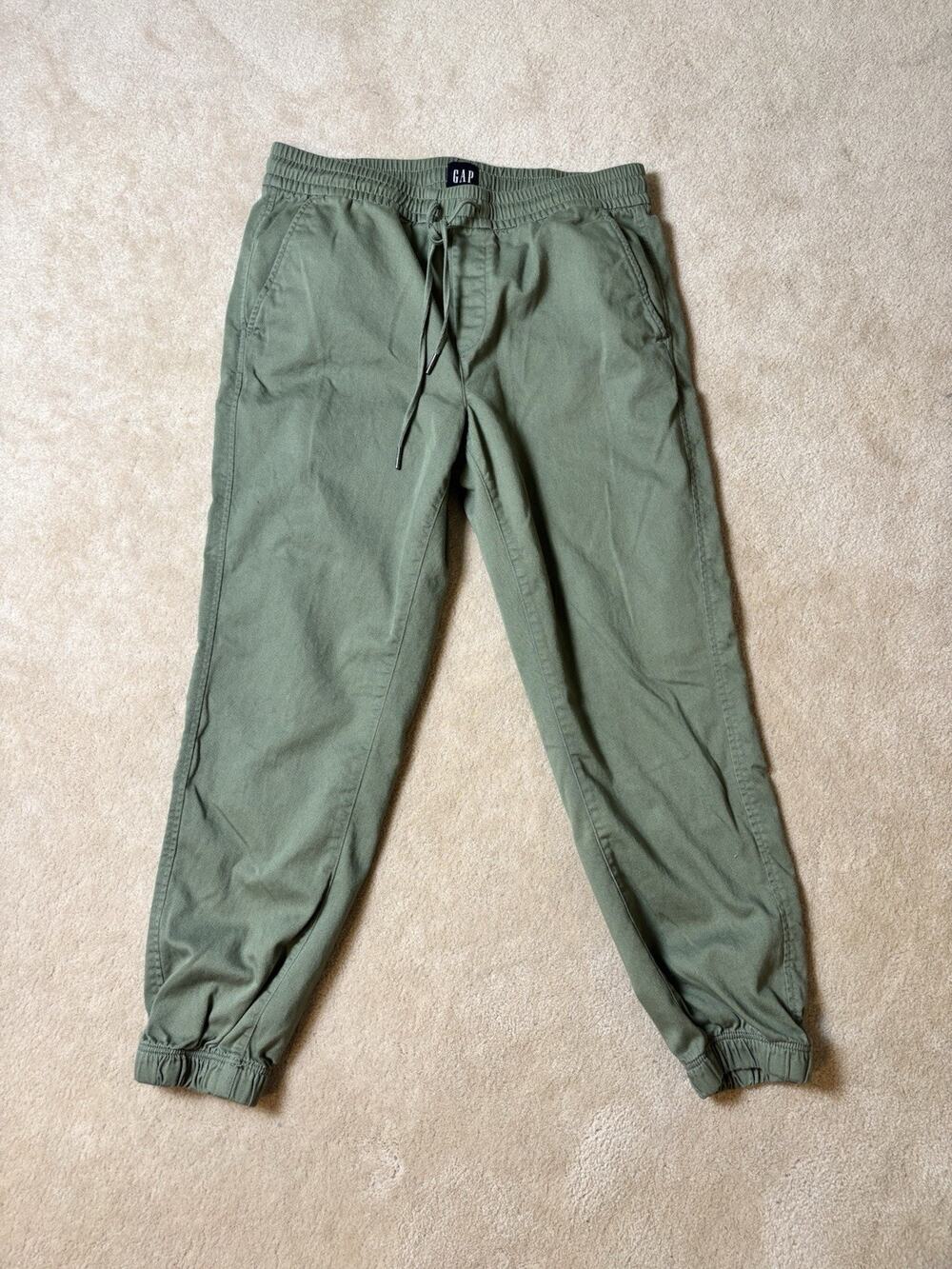 Gap Jogger Pants Size Medium, Army Green Mid Rise Drawstring Elastic Waist
